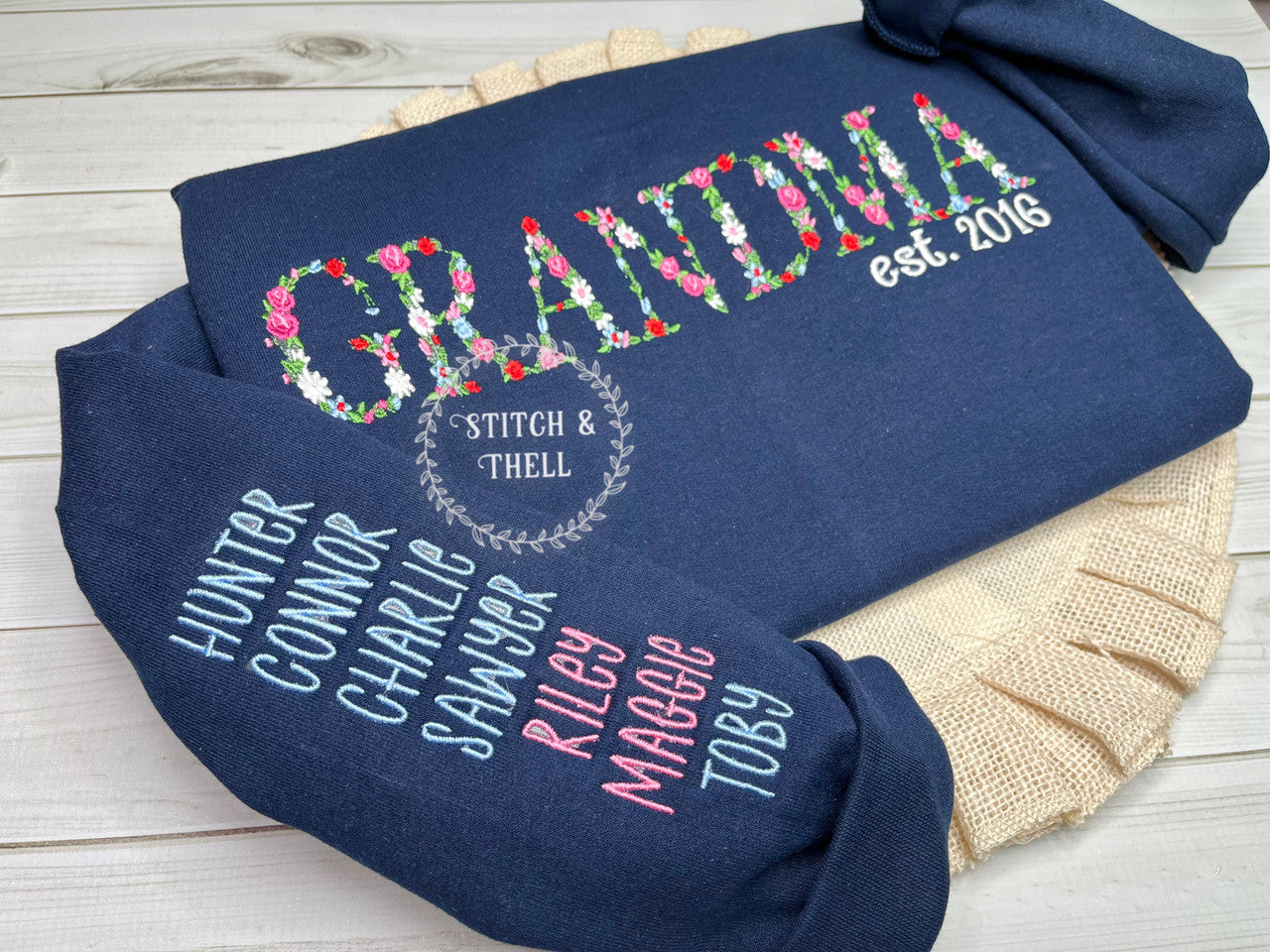Floral Name Sweatshirt