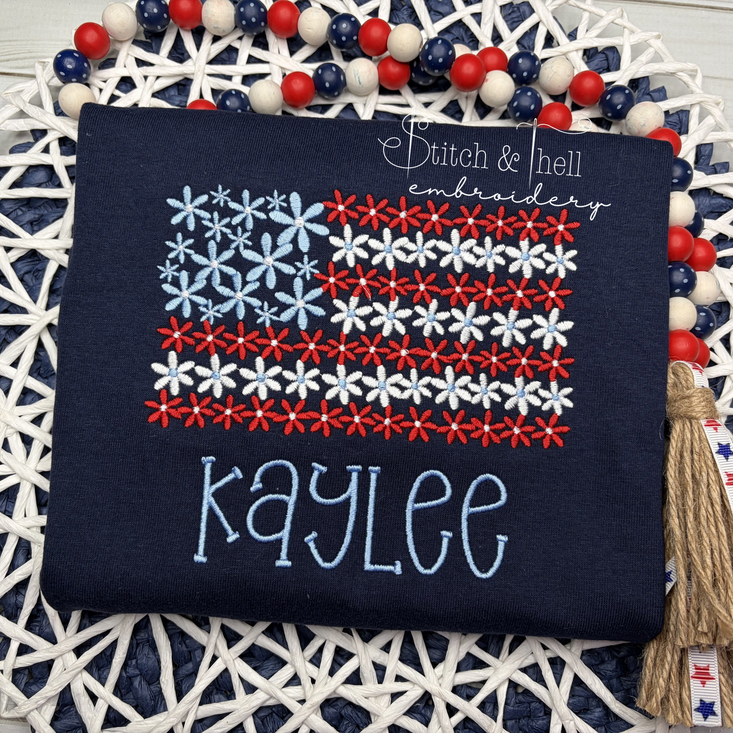 Floral American Flag