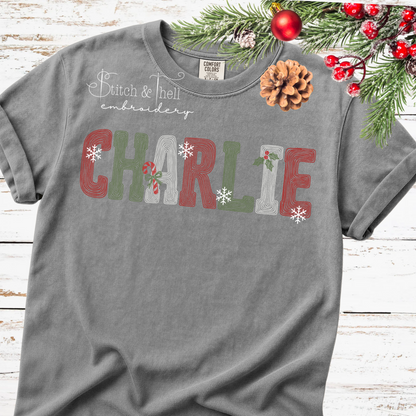 Retro Vintage Christmas Name