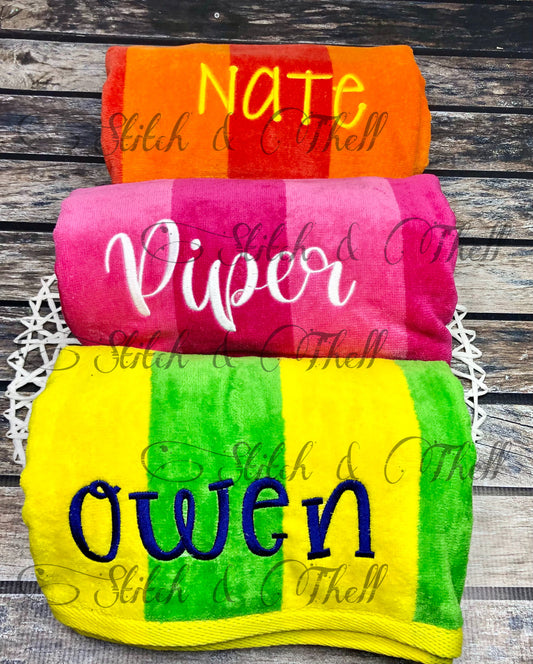 Embroidered Beach Towel