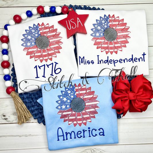 American Flag Sunflower