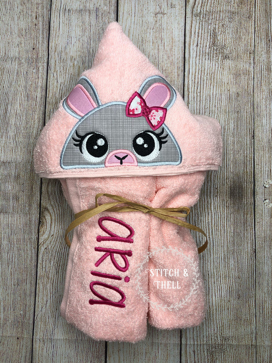 Animal Peeker Hooded Towel