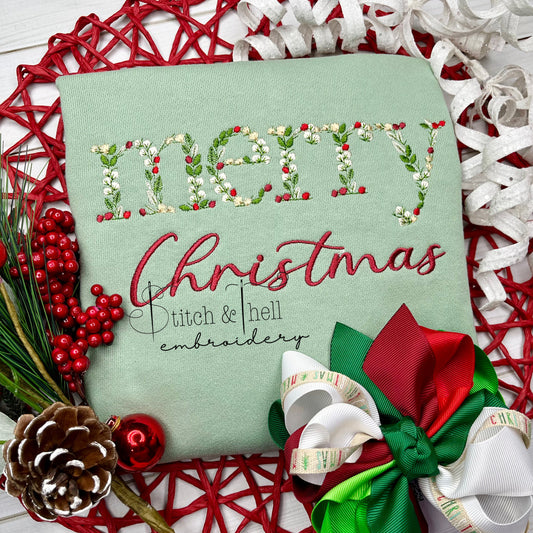 Christmas Floral Monogram