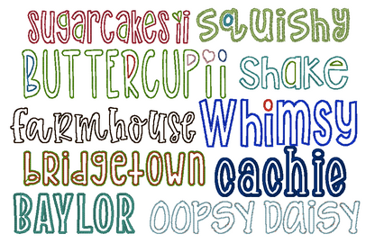 Applique Font Choices
