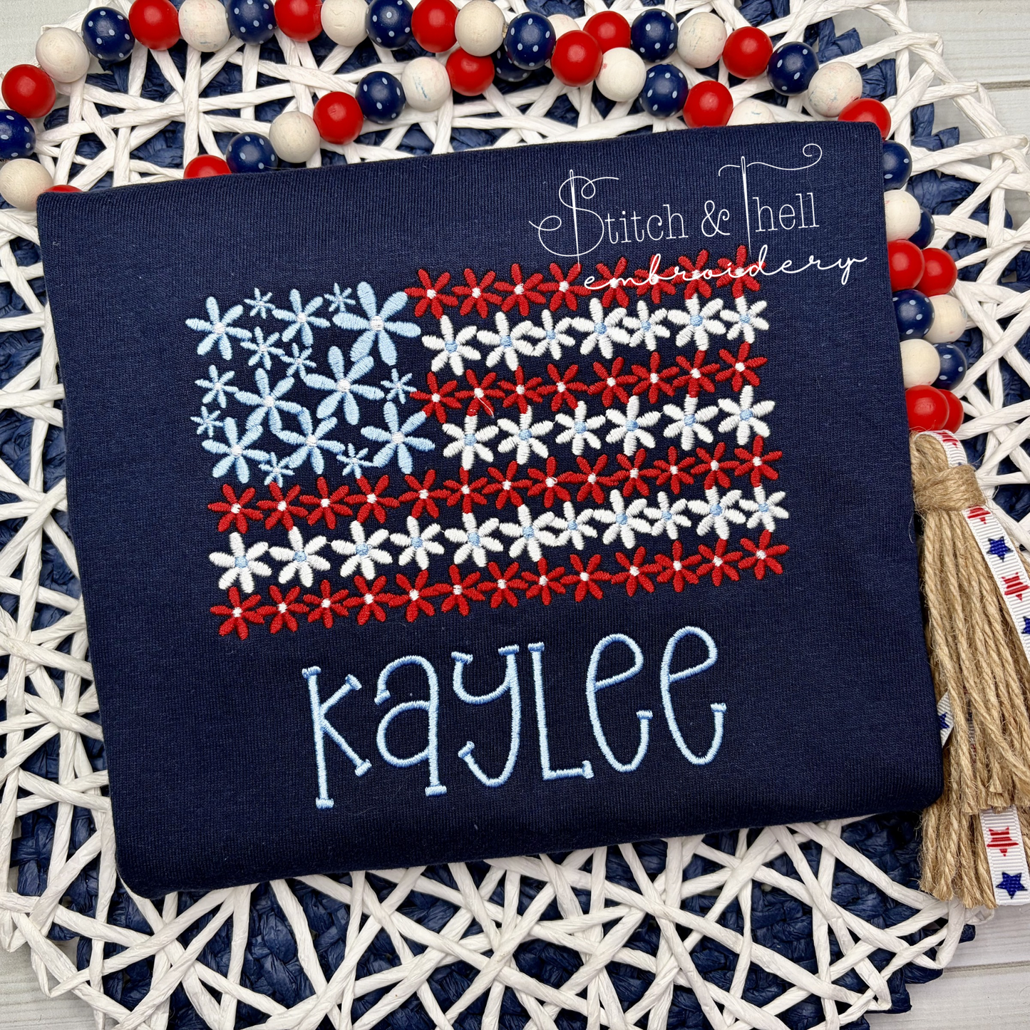 Floral American Flag