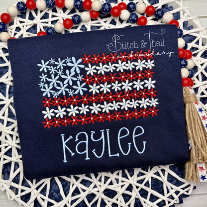 Floral American Flag