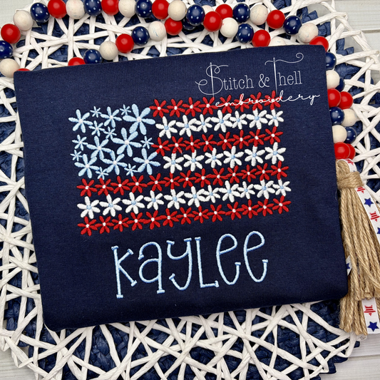 Floral American Flag