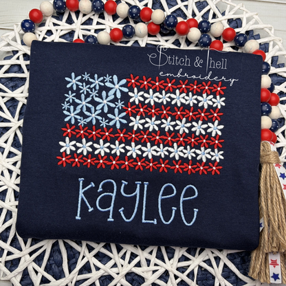 Floral American Flag