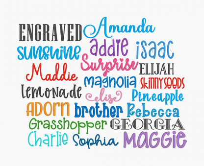 Solid Stitch Font Choices