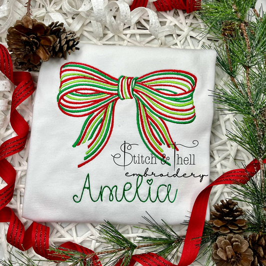 TriColor Christmas Bow