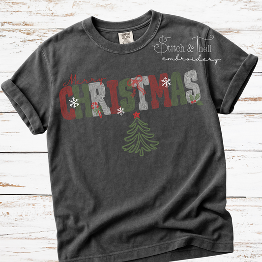 Retro Vintage Christmas Name