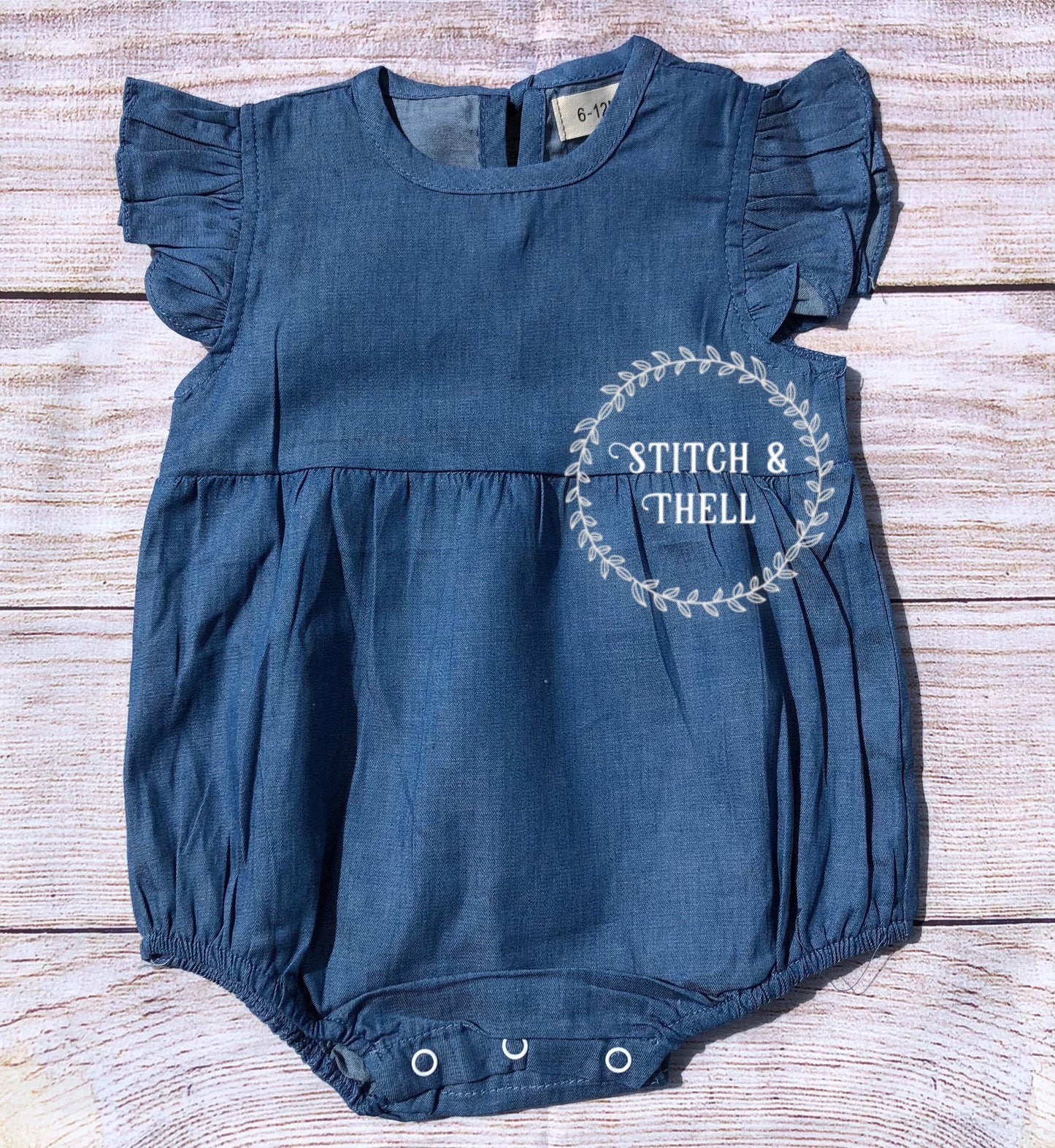 Bumble Bee Denim Romper